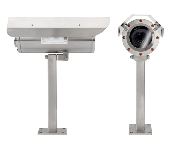 Explosion proof camera ExCam IPQ1715: Side View and Front View 