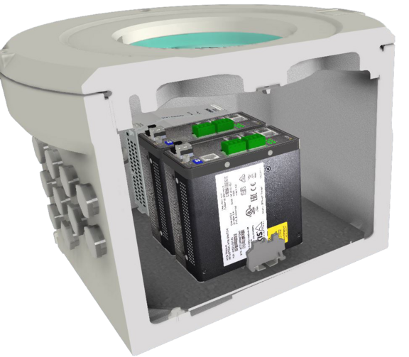 ExConnection Rail 8-Port POE++: Schnitt-Ansicht