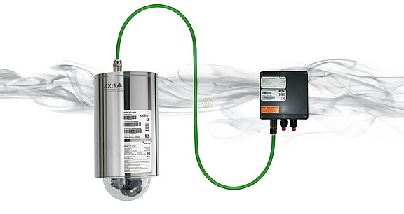 ExCam XPT Q6075: connected to junction box ExTB3
